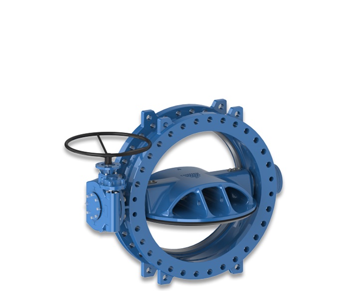 MODEL B77 DOUBLE ECCENTRIC DESIGN BUTTERFLY VALVE WITH RUBBER SEAT IN DISC